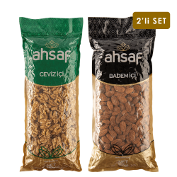 Ahsaf - Kelebek İç Ceviz 1 Kg Vakum Paket (Beyaz) - İç Badem 1 Kg Vakum Paket