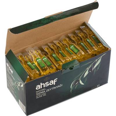 Ahsaf Tek kullanımlık Kır-At Natürel Sızma Zeytinyağ 100 Adet 10 ml 