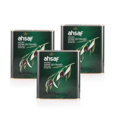Ahsaf Natürel Sızma Zeytinyağı 2L-Teneke (3'lü Ekonomik Paket)