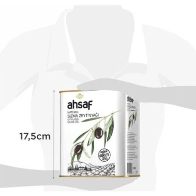 Ahsaf Soğuk Sıkım Natürel Sızma Zeytinyağı 2L-Teneke (2'li Ekonomik Paket)