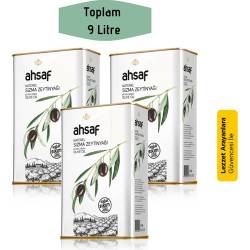 Ahsaf Soğuk Sıkım Natürel Sızma Zeytinyağı 3L-Teneke (3'lü Ekonomik Paket) - Thumbnail