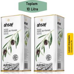 Ahsaf - Ahsaf Soğuk Sıkım Natürel Sızma Zeytinyağı 5L -Teneke (2'li Ekonomik Paket)
