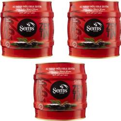 Şems Siyah Zeytin 2 Kg 291-320 Kalibre (3'lü Ekonomik Paket ) - Thumbnail