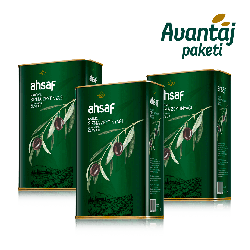 Ahsaf - Avantaj Paketi- Natürel Sızma Zeytinyağı 3L -Teneke (3'lü Ekonomik Paket)