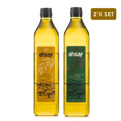 Riviera Zeytinyağı 1L Pet + Natürel Sızma Zeytinyağı 1L - Pet (2'li Ekonomik Paket)