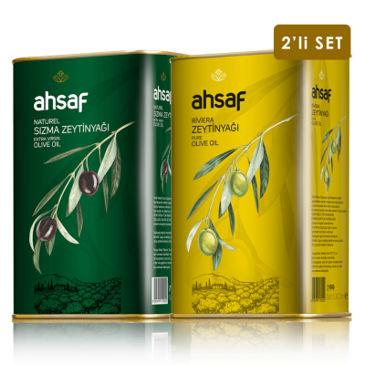 Riviera Zeytinyağı 1L Teneke + Natürel Sızma Zeytinyağı 1L Teneke ( 2'li Ekonomik Paket )
