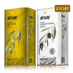 Ahsaf - Riviera Zeytinyağı 5 lt Teneke -Soğuk Sıkım Natürel Sızma Zeytinyağı 5 lt Teneke