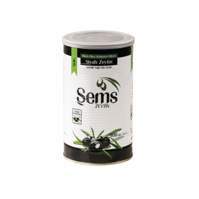 Şems Yağlı Siyah Sele Zeytin 900 Gr 231-260 Kalibre