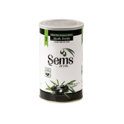 Şems - Şems Yağlı Siyah Sele Zeytin 900 Gr 231-260 Kalibre