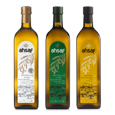 Soğuk Sıkım Natürel Sızma Zeytinyağı 1L Cam + Natürel Sızma Zeytinyağı 1L Cam - Riviera Zeytinyağı 1L - Cam (3'lü Ekonomik Paket)