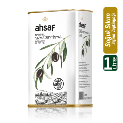 Ahsaf - Soğuk Sıkım Natürel Sızma Zeytinyağı 1L -Teneke