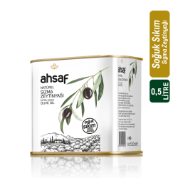 Ahsaf - Soğuk Sıkım Natürel Sızma Zeytinyağı 500 ml - Teneke