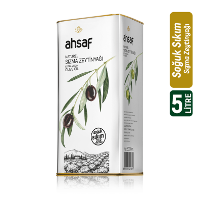 Soğuk Sıkım Natürel Sızma Zeytinyağı 5L -Teneke