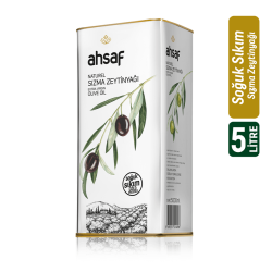 Ahsaf - Soğuk Sıkım Natürel Sızma Zeytinyağı 5L -Teneke