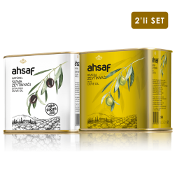Ahsaf - Soğuk Sıkım Zeytinyağı 500 ml Teneke + Riviera Zeytinyağı 500 ml Teneke (2'li Ekonomik Paket)